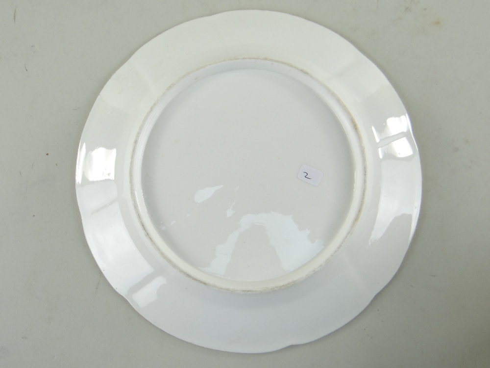 A MATCHING SET OF SIX SWANSEA PORCELAIN CRUCIFORM CIRCULAR DISHES painted with regularly spaced - Image 5 of 29