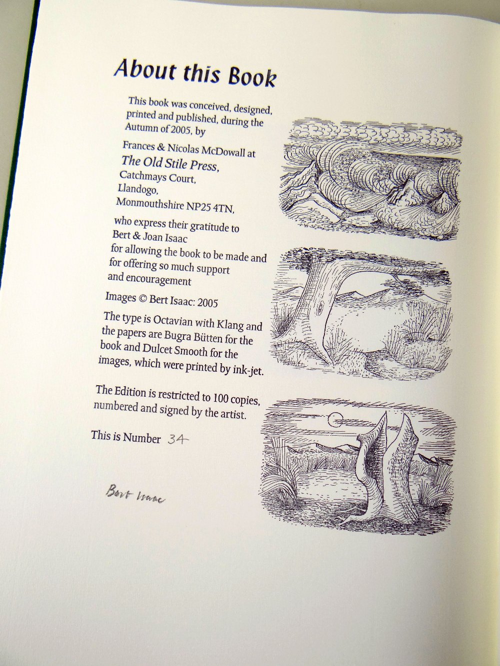 DAVID GENTLEMAN / ALUN LEWIS / JEREMY HOOKER limited edition (27/300) Gwasg Gregynog Press 1997 - - Image 5 of 5