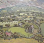 DAVID LLOYD GRIFFITH oil on board - Dyffryn Conwy, signed with initials, 40.5 x 42cms Provenance: