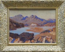 CHRISTOPHER WILLIAMS R.B.A. oil on board - Llyn Mymbyr, Eryri, Gwynedd, 28 x 38cms Provenance: