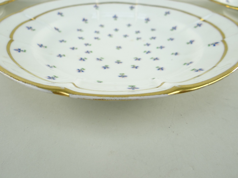 A MATCHING SET OF SIX SWANSEA PORCELAIN CRUCIFORM CIRCULAR DISHES painted with regularly spaced - Image 22 of 29