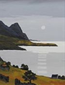 DAVID BARNES oil on board - entitled verso 'Above Clynnog', signed verso, 39 x 29cms Provenance: