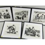 JOSEF HERMAN OBE RA a rare series of five limited edition (21/25) prints - each depicting