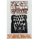 PAUL PETER PIECH three colour lithograph - poster supporting the charity organisation Survival