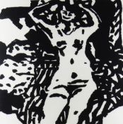 PHILIP SUTTON RA limited edition (20/30) original woodcut on Japanese paper - entitled verso 'Tina