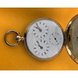 18CT GOLD JEAN-ANTOINE LEPINE FULL HUNTER POCKET WATCH having enamel Turkish, Roman and Arabic