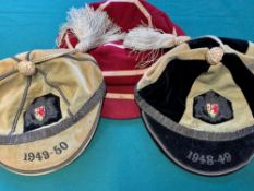 THREE RUGBY UNION CAPS TO REX WILLIS (1924-2000) two being for Cardiff RFC and the other being his