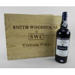 TWELVE BOTTLES OF SMITH WOODHOUSE 2003 VINTAGE PORT in original wood case, bottled by Symington