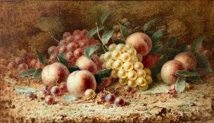 FREDERICK H CHIVERS (1881-1965) watercolour - still life of peaches and grapes, signed and dated