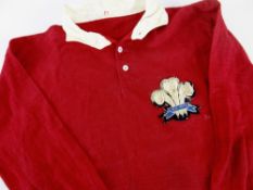 1905-1907 WALES INTERNATIONAL RUGBY UNION JERSEY WORN BY RHYS GABE (1880-1967) HAVING BEEN SWAPPED