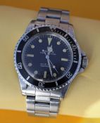 ROLEX OYSTER PERPETUAL SUBMARINER BRACELET WATCH, ref. 5513, stainless steel, automatic movement,