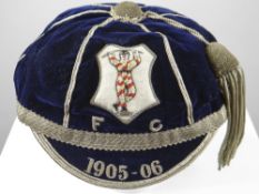 A HARLEQUIN RUGBY UNION FOOTBALL CLUB CAP AWARDED TO JOHN GUY GILBERNE BIRKETT (1884-1967) in season