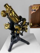 W. WATSON & SONS 'H' EDINBURGH STUDENT'S MONOCULAR MICROSCOPE, c.1910, 313 High Holborn, London, no.