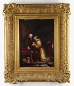 ATTRIBUTED TO SIR DAVID WILKIE RA (1785-1841) oil on board - depicting two Spanish monks in a