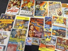 COLLECTION OF EIGHTEEN CINEMA POSTERS WITH AVIATION IMAGES mainly US one-sheets, comprising the