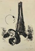 MARC CHAGALL (Russian-French, 1887-1985) limited edition (62/75) lithograph on Arches wove - Mère et