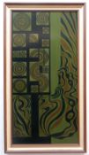 HOWARD E. GADD oil on board - Hayes No. 4, abstract composition circa 1970, 121 x 60cms