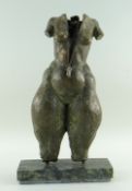 STAVRI KALINOV (Bulgarian, b.1944) bronze - Zipped Eve, 40cms Provenance: Barry Levinson (Movie