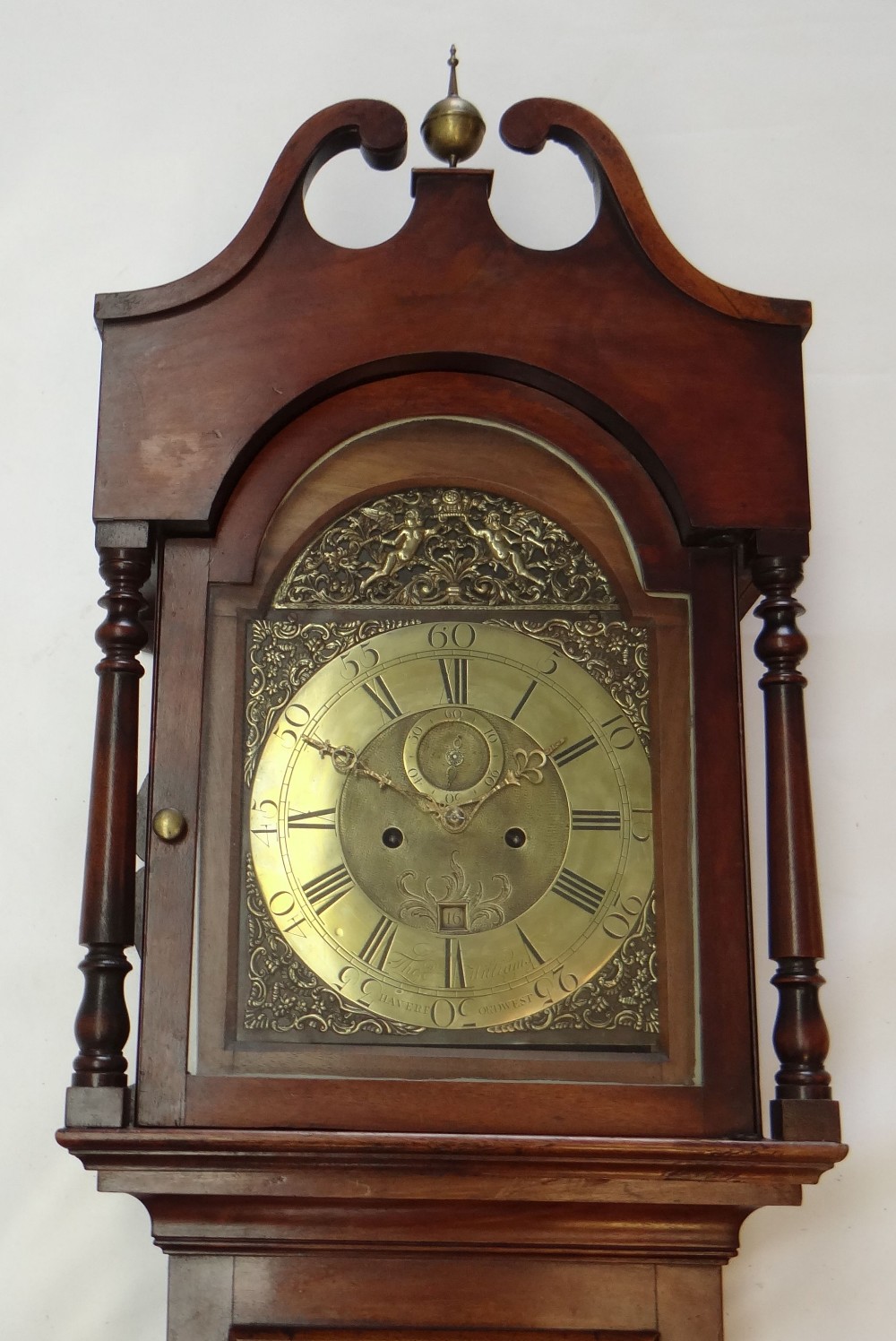 ANTIQUE MAHOGANY 8-DAY LONGCASE CLOCK, dial signed Thos Williams Haverfordwest, 11-inch brass - Image 4 of 4