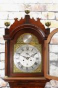 MAHOGANY 8-DAY LONGCASE CLOCK, c.1800, by Edward Appleford, Dunstable, 11-inch silvered dial