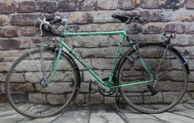 HOLDSWORTH ROAD BICYCLE, pale green 22" frame, 6x12 speed gears, Brooks leather saddle