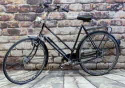 DUTCH GAZELLE TRIMSPORT LADIES BICYCLE, black 22in frame with Sturmey Archer 3-speed gear, lever