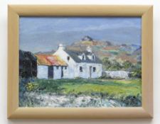 KEN COOPER oil on board - 'Cottage near Pen Beri', 29 x 39cms Condition Report: appears in good