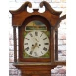 19TH CENTURY WELSH OAK 8-DAY LONGCASE CLOCK, Thomas Evans, Newcastle Emlyn, 13-inch painted dial