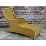 MODERN WICKER RECLINING PATIO CHAIR, 150cms long