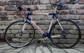 PEUGEOT 7000 COMPETITION RACING BICYCLE, blue and white ombre 23" frame, Campagnolo veloce 9-speed