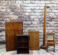 ASSORTED OCCASIONAL FURNITURE, including art Deco oak standard lamp, mid-century elm bureau,