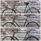 THREE VINTAGE GENTS BICYCLES, comprising black Raleigh 21"bike with dynamo front and rear lamps,