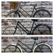 THREE VINTAGE LADIES BICYCLES, comprising green Phillips 18" bike with centre pull stirrup brakes,