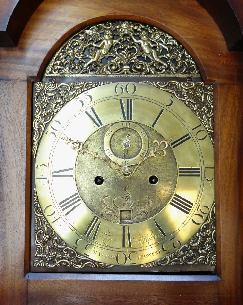 ANTIQUE MAHOGANY 8-DAY LONGCASE CLOCK, dial signed Thos Williams Haverfordwest, 11-inch brass - Image 3 of 4