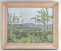 FRANCIS MURPHY oil on board - landscape with trees, 39 x 51cms, framed