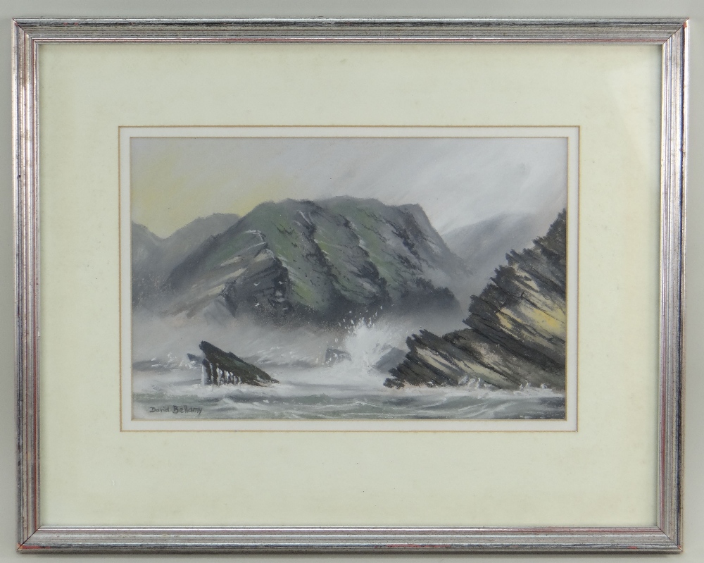 ASSORTED PICTURES comprising mainly watercolours including one coastal scene by DAVID BELLAMY (9) - Image 2 of 2