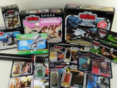 LARGE COLLECTION OF REPRODUCTION STAR WARS FIGURINES, MODELS ETC including limited edition set of