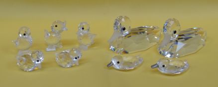 VARIOUS SWAROVSKI CRYSTAL 'DUCKS' (9) (some in original boxes)