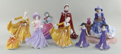 COLLECTION OF ASSORTED ROYAL DOULTON & ROYAL WORCESTER FIGURINES including 'Scent of a Rose' limited