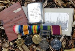 GREAT WAR & INDIA CAMPAIGN LONG SERVICE MEDAL GROUP comprising 1914-15 Star, British War Medal,