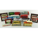 ASSORTED DIECAST BUSES, including 6x large 1:43 retro model buses, 3x Solido 1:50 model