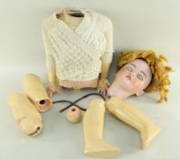 LARGE SIMON & HALBIG 1079 BISQUE HEAD DOLL, with sleep eyes, open mouth and teeth, jointed