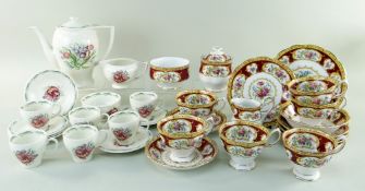 SUSIE COOPER 'PARROT TULIP' SIX-PLACE COFFEE SET and ROYAL ALBERT 'LADY HAMILTON' PART TEA SET