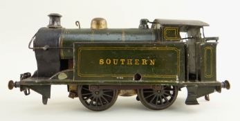 MARKLIN '0' GAUGE SOUTHERN RAILWAY CLOCKWORK TANK LOCOMOTIVE, green and gold livery, T.M. 1020, to