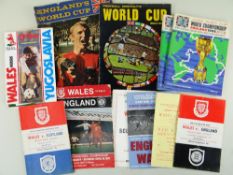 GROUP OF INTERNATIONAL FOOTBALL PROGRAMS and ephemera including two World Cup 1966 competition