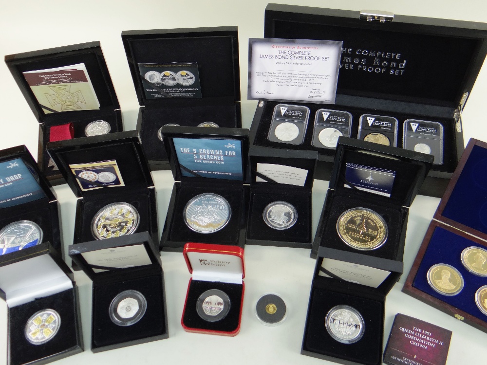 ASSORTED COLLECTABLE SILVER & GOLD COINS, MEDALLIONS & MEDALS comprising...