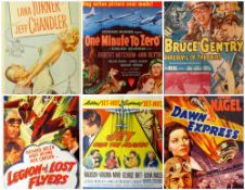 COLLECTION OF SIX CINEMA POSTERS WITH AVIATION IMAGES mainly US one-sheets, comprising the following