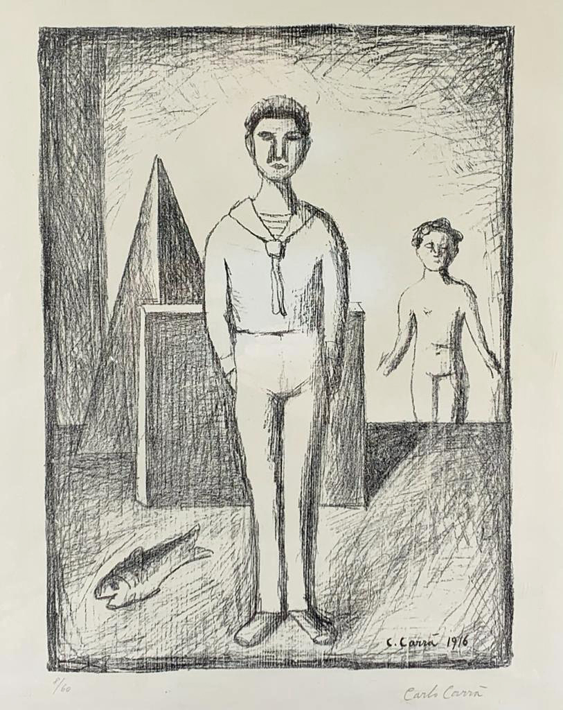 CARLO CARRA (Italian, 1881-1966) limited edition (8/60) lithograph, Sailor, signed and numbered in