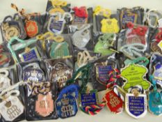 ROWING INTEREST: COLLECTION HENLEY ROYAL REGATTA ENAMEL BADGES, with coloured cord loops, many for