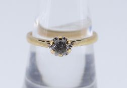 18CT GOLD DIAMOND RING, ring size O, 2.8gms, stamped 0.25cts in red octagonal ring box Condition